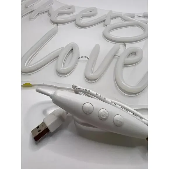 Cheers To Love Neon Sign, USB LED Wall Light with Dimmer, Warm White - Picture 4 of 7